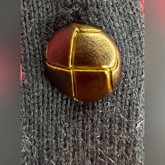 Vineyard Vines S Striped V-Neck Preppy CASHMERE Blend Pink Navy Henley Sweater - Picture 7 of 12